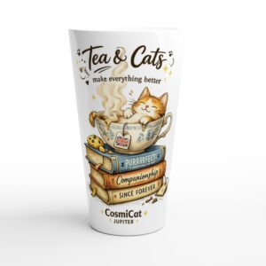 White Latte 17oz Ceramic Mug CosmicatJupiter